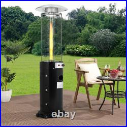 13KW Gas Patio Heater Free Standing Powered Aluminum Outdoor Burner Garden Black