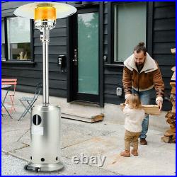 13KW Gas Patio Heater Outdoor Garden Stainless Steel Burner Free Standing +Wheel
