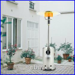 13KW Gas Patio Heater Propane Butane Garden Outdoor Heaters withWheel Cover Burner