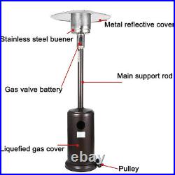 13KW Gas Patio Heater Standing Powered Stainless Steel Outdoor Garden Burner UK