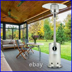 13KW Gas Patio Heater withWheels Outdoor Garden Heater Burner Free Standing 225CM