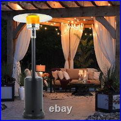 13KW Gas Patio Heater withWheels Outdoor Garden Heater Burner Free Standing Black