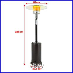 13KW Outdoor Gas Patio Heater 15-80? Standing Propane Heater withWheels 225cm Tall