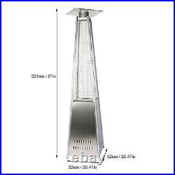 13KW Pyramid Gas Patio Heater Free Standing Powered Stainless Outdoor Burner
