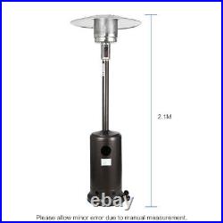 13kW Garden Gas Patio Heater Outdoor Party Table Top Polished Stainless Steel