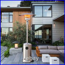 13kw Gas Powered Garden Patio Heater Freestanding Stainless Steel Outdoor Burner
