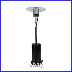 14kw Outdoor Gas Patio Heater With UK Regulator, Hose And Cover Black