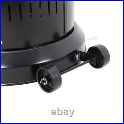 180cm HIGH Outdoor Freestanding Gas Patio Heater with Regulator & Hose In Black