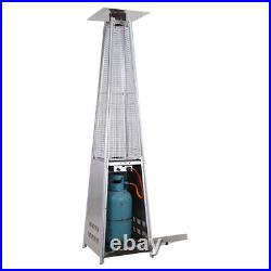 225 cm Garden Pyramid Patio Heater Outdoor Gas Warmer Stainless Steel Standing