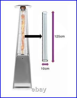 2X Glass Tube Replacement for Pyramid Gas patio Heater 125cm x 10cm