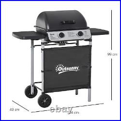 2 Burner Gas Barbecue Grill Propane Gas BBQ 5.6 kW