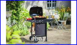 2 Burner Gas Heavy Duty Steel BBQ With Side Burner Home Outdoor Garden Grill