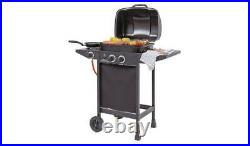 2 Burner Gas Heavy Duty Steel BBQ With Side Burner Home Outdoor Garden Grill