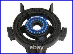 2 Ring LPG Gas Burner Cast Iron Cooker with Hose + Regulator BBQ Camp Stove Wok
