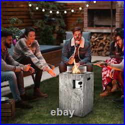 30000BTU Propane Gas Fire Pit Table Outdoor Square Fire Table Backyard Poolside