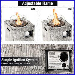 30000BTU Propane Gas Fire Pit Table Outdoor Square Fire Table Backyard Poolside