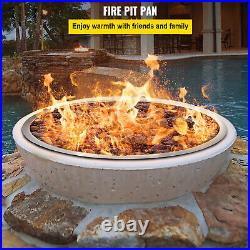 31 Round Drop in Fire Pit Pan for Gas Propane Burner Linear Heater Garden Patio