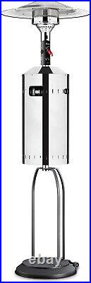 3500 Watts Tower Elegance Portable Radiant Gas Patio Heater, Stainless Steel