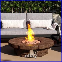 36 Electronic Ignition Firepit Outdoor Gas Fire Pit Table Burner With Lava Rock