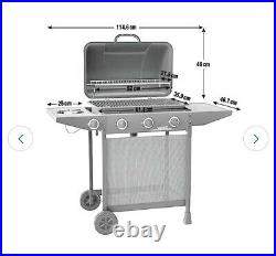 3 Burner Gas BBQ With Side Burner, Barbecue