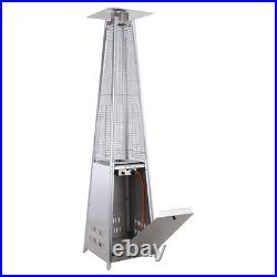3kW Garden Gas Patio Heater Polished Stainless Steel Outdoor Party Table Top New