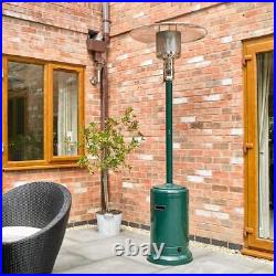 8.5kW Garden Gas Patio Heater Outdoor & Garden Polished Stainless Steel Wheels