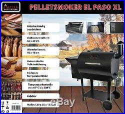 ACTIVA Grill Pelletsmoker XXL Grillwagen Smoker BBQ Barbeque 10 KG Pellets Buche