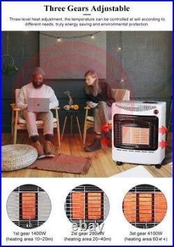 Adjustable Vertical Patio Infrared Heater Outdoor Garden Gas Warmer with Wheels