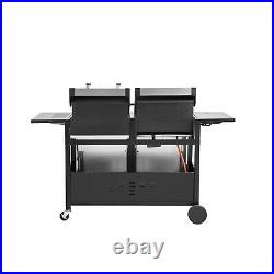 Boss Grill Dual Fuel Charcoal and Gas BBQ with 2 Burners + Side Burner