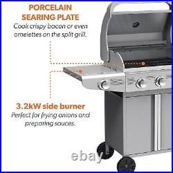 Boss Grill Kentucky Premium 4 Burner Gas BBQ Silver stainless steel
