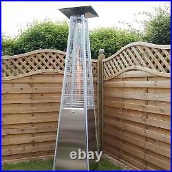 Brand New Boxed Pyramid Gas Patio Heater in Silver