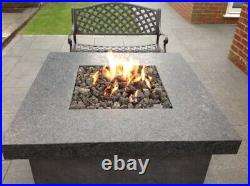 BrightStar Fires, Mains Gas Fire Pit Burner Kit Square Patio Heater 18kw UK