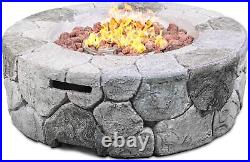 Centurion Supports Fireology KALUYA Grey Lavish Garden & Patio Gas Fire Pit