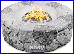 Centurion Supports Fireology KALUYA Grey Lavish Garden & Patio Gas Fire Pit