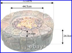 Centurion Supports Fireology KALUYA Grey Lavish Garden & Patio Gas Fire Pit