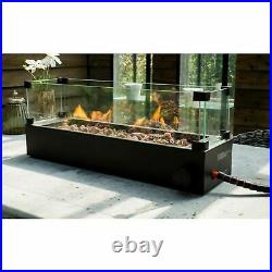 CosiBurner Build Up Table Top Gas Fire Pit with Glass Surround