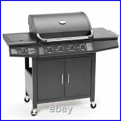 CosmoGrill 4+1 Deluxe Gas Burner Grill BBQ Barbecue With Side Burner