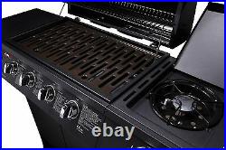CosmoGrill 4+1 Large Outdoor Gas Black Barbecue BBQ Grill plus Side Burner D48