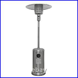 Dellonda 13kW Stainless Steel Commercial Gas Garden Patio Heater With Wheels DG2