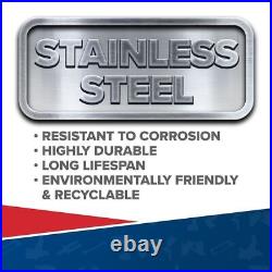 Dellonda 13kW Stainless Steel Commercial Gas Outdoor Garden Patio Heater, Wheels