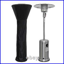 Dellonda 13kW Stainless Steel Commercial Gas Outdoor Patio Heater, Wheels, Cover