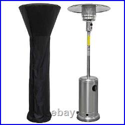 Dellonda 13kW Stainless Steel Gas Outdoor Patio Heater Warmer & Wheels & Cover