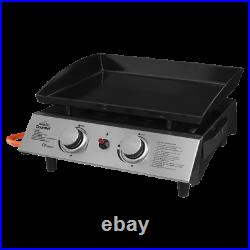 Dellonda 2 Burner Gas Stainless Plancha Grill BBQ Camping Portable Griddle 5KW