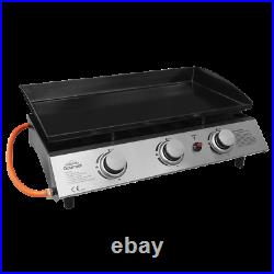 Dellonda 3 Burner Gas Stainless Plancha Grill BBQ Camping Portable Griddle 7.5KW