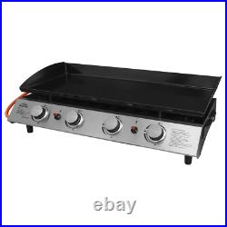 Dellonda 4 Burner Gas Stainless Plancha Grill BBQ Camping Portable Griddle 10KW