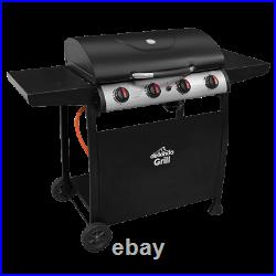 Dellonda Large 4 Burner Gas BBQ Grill with Piezo Ignition, Thermometer, Wheels