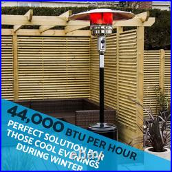 Dellonda Outdoor Garden Gas Patio Heater 13kW Commercial Domestic Warmer Black