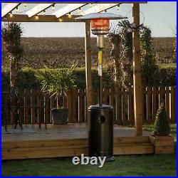 Dellonda Outdoor Gas Patio Heater 13kW Commercial & Domestic Use, Cover, Black