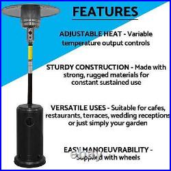 Dellonda Outdoor Gas Patio Heater with Cover 13kW Commercial & Domestic, Black