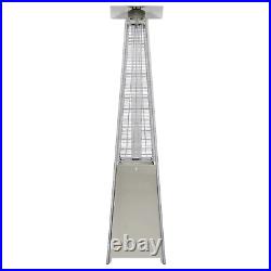 Dellonda Pyramid Gas Patio Heater 13kW Commercial/Garden Use, Stainless Steel